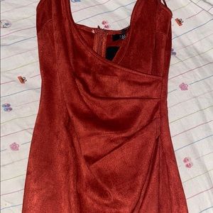 Velvet Dress w/ Left Leg Slit